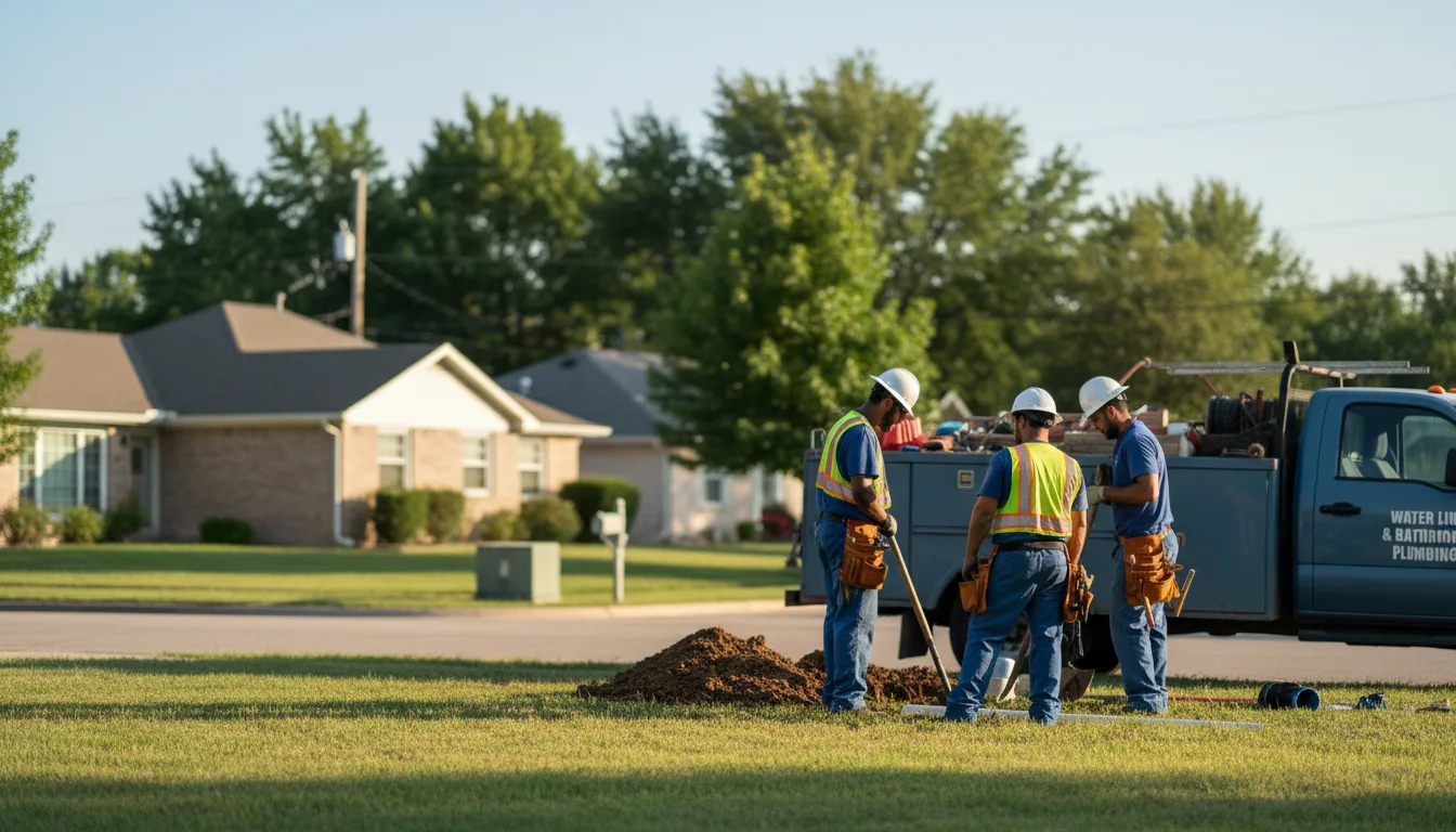 Residential water line and bathroom plumbing service in Watertown, SD